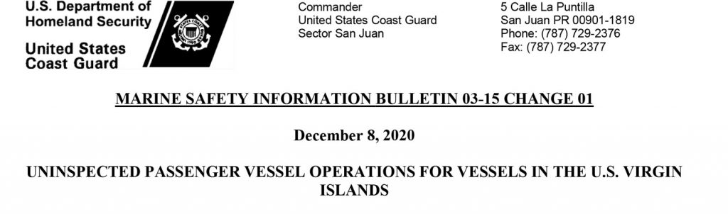 USVI Coast Guard Bulletin